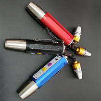 Yellow white purple light 395 jewelry photo jade Jade text play fluorescent identification hanging clip USB multi-function aluminum alloy flashlight
