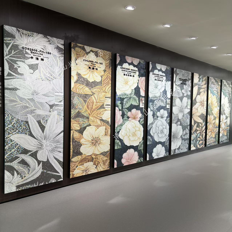 Guangdong Classy High-End Mosaic Microcrystalline Slate Tv Background Wall Living Room Entrance Hall 800X2600