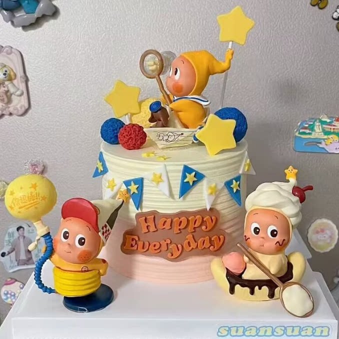 来自星星的礼物星星人生日蛋糕装饰摆件儿童男孩女孩公主甜品r 