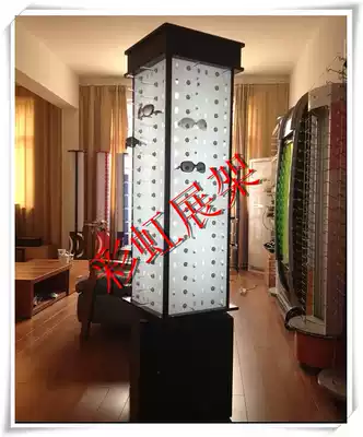 Direct selling high-grade acrylic glasses with lights display rack rotating glasses display rack floor glasses display stand