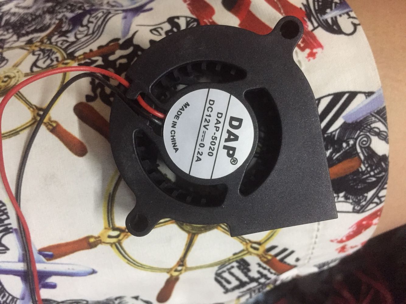 DAP-5020 12V 0 2A Double Ball Turbo Fan Cooling Wind Diagonal 58CM 5x5x2CM