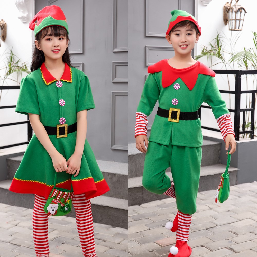 Christmas clothes for children Men's and women's children suits Christmas old girl, young girl, Christmas clothes kindergarten show performance clothes