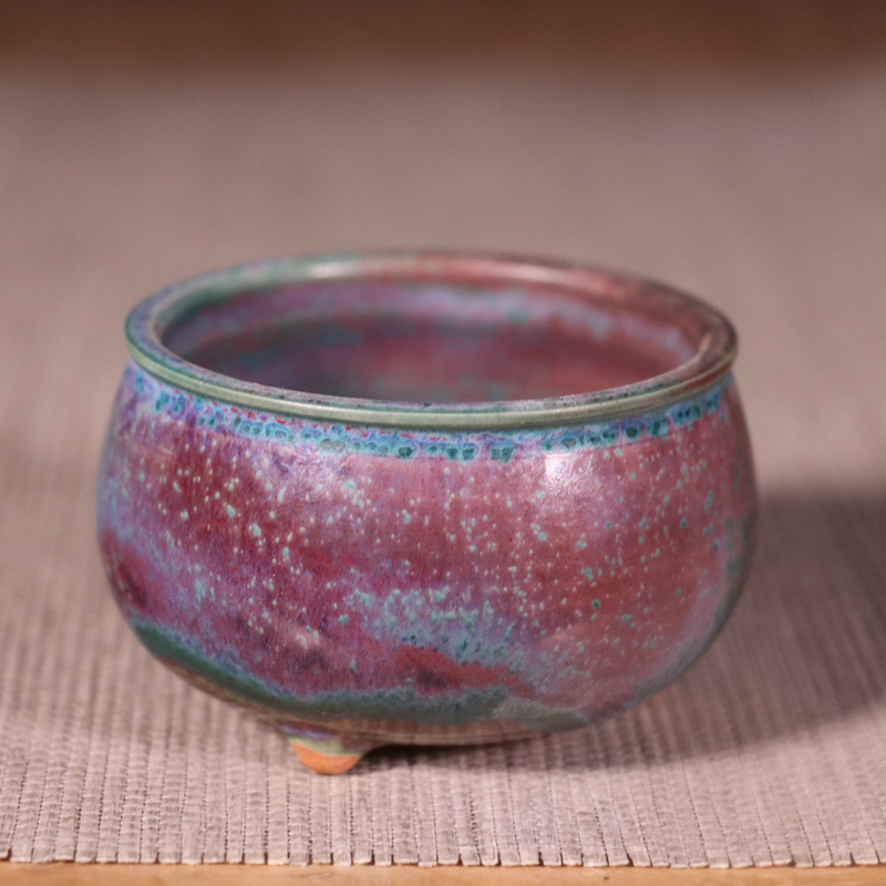 A Unique Piece of Art: Master Chen Juncai's Masterfully Crafted High-Quality Kiln-Transformed Zen Cup, Made from Jun Porcelain Using Charcoal Firing Techniques. Ceramic Tea Cup and Tea Set