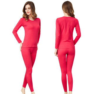 Women's combed cotton lycra autumn clothes and autumn pants sets women's warm clothes sets slim-fitting bottoming underwear home clothes
