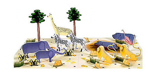 DIY tay lắp ráp mô hình giấy ba chiều Phi cảnh động vật phim hoạt hình zoo 3D giấy khuôn origami đồ chơi xếp hình bằng giấy
