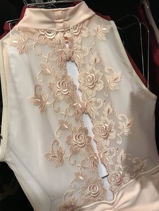 Floating Life Dance Portugal imported ballet rosa embroidery ballet dance yoga one-piece amelie