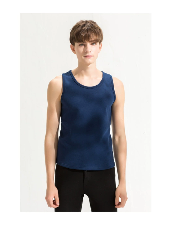 Fenton nam ấm vest cộng với nhung dày mùa thu và mùa đông đồ lót cotton vest thể thao thanh niên áo sơ mi mỏng đáy