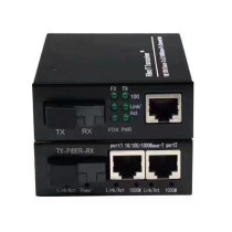 Haibo Vision (supports model customization) Gigabit fiber optic transceiver single-mode single-fiber photoelectric converter 1 optical 4 electrical