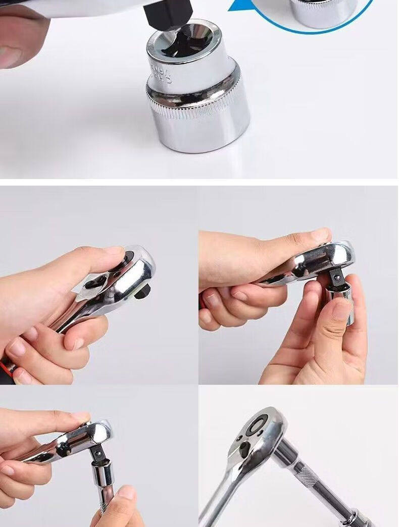 Принадлежности для шитья 大飞12件套棘轮扳手省力快速维修套筒工具汽车摩托车手动扳手组合