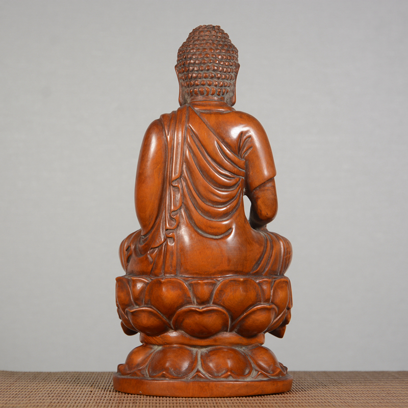 黄杨木 清代 苦行僧 唐物 黄杨木雕雪山大士瘦骨罗汉（苦行僧）摆件实木雕刻复古