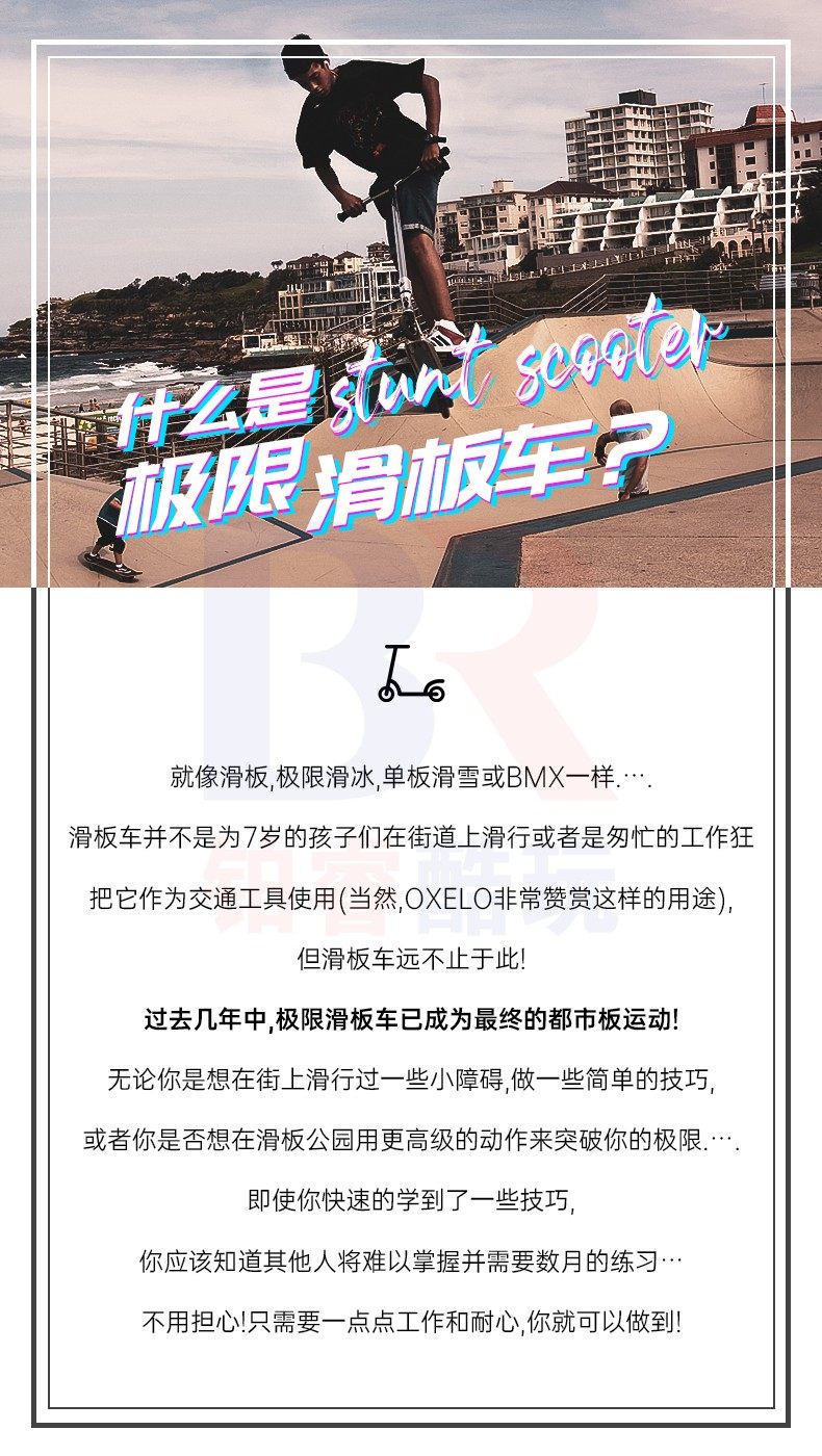 Самокат 极限滑板车专业花式特技成人青少年两轮代步刷街成年人二轮两轮车 XINLILONG