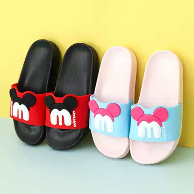 Children's non-slip slippers Summer Girl bathroom 3 years old Bath cartoon little boy kindergarten slippers soft bottom indoor 7
