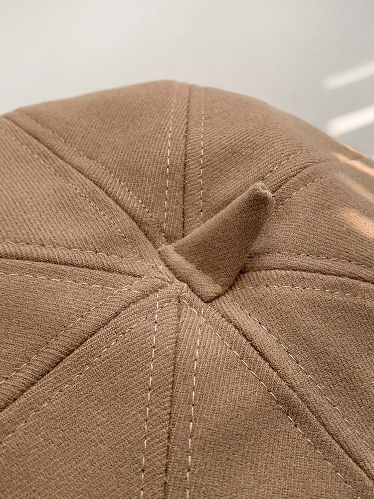 Black Octagonal Painter's Hat for Women, Korean Style, Makes the Face Look Smaller, Beret Hat, Japanese Style, Large Head Circumference, Beret Hat for Autumn and Winter, Trendy on Instagram