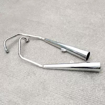 Suitable for Longxin Locomotive Silver Steel Lifan 150 Dragon Prince Double Row Exhaust Pipe Dailin Prince Exhaust Pipe