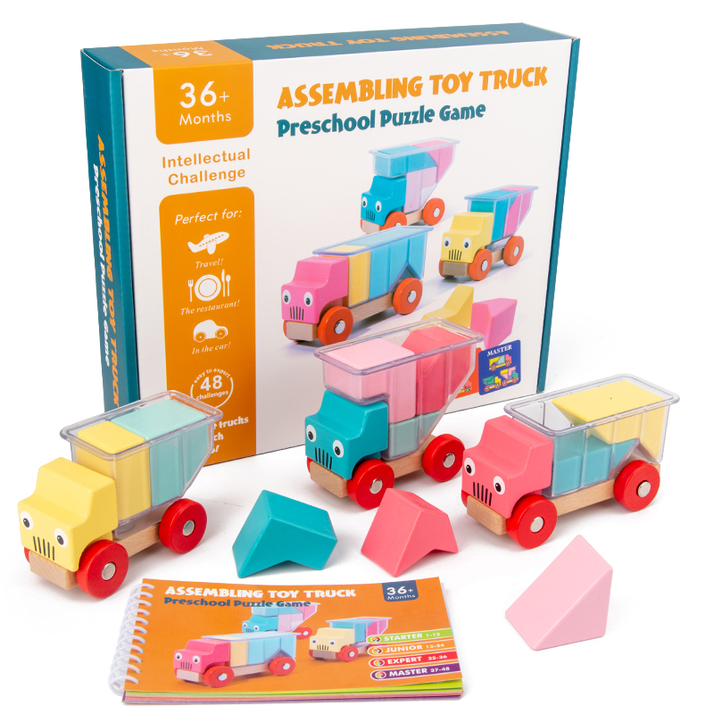 Truck loading music building blocks Rabbit baby magic box building blocks Prince save Princess Children's space logic thinking board game