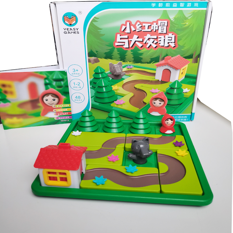 Small Red Hat with Big Grey Wolf Table Tour Children's Parent-Child Puzzle Logic Thinking Training Special Force Toys 4 - -6 years old 