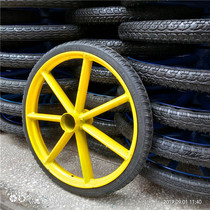 Anxun 300-18 solid tires hand-pushed construction site bucket truck labor trolley sanitation wheel still tire free pump