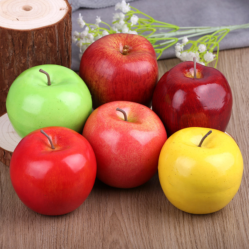 Simulation Red Greens Apple Model Foam Fake Fruit Vegetable Props Early Teach Kindergarten Toy Shooting Decorative Swing