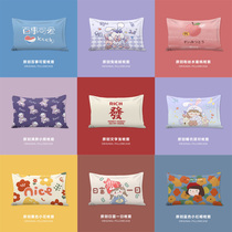 ins wind original pillowcase Cute pillowcase 48x74cm Net red student dormitory childrens Nordic household pillow core set