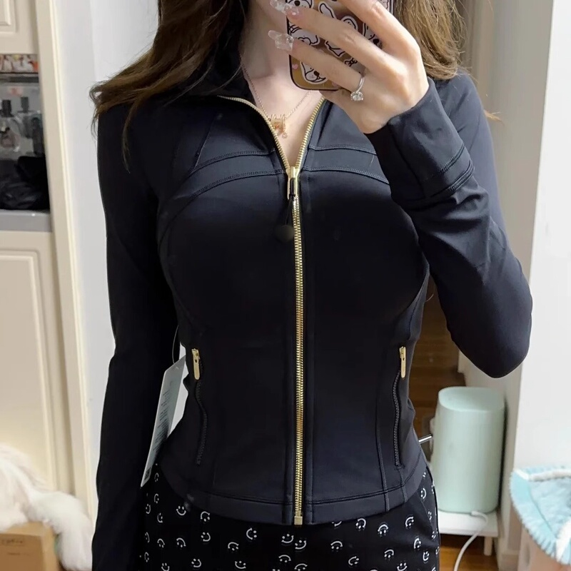 Lulu Forest Yoga Clothing for Women Canadian Sports Outdoor Short Define Jacket Slim Fit Stand Collar Jacket Lulu Forest Yoga Clothing for Women Canadian Sports Outdoor Short Define Jacket Slim Fit Stand Collar Jacket