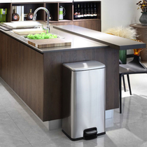 Shopping mall stainless steel trash can hotel lobby outdoor property high-grade ash bucket outdoor corridor classification pedal bucket