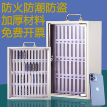 Stainless steel mobile phone transparent student storage box security conference locker storage cabinet with lock storage box safe deposit box