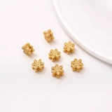 Трехмерный браслет ручной работы, бусины из жемчуга, ожерелье, 18 карат, со снежинками