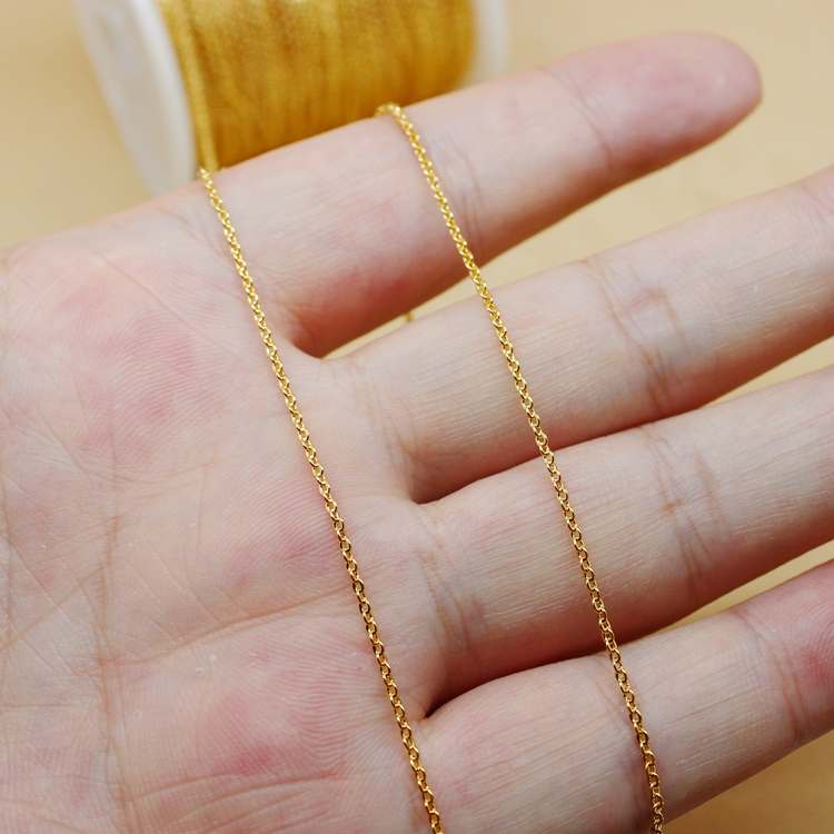 Vòng đeo tay vàng sâu 18k tự làm chuỗi 0 từ làm phẳng chuỗi phụ kiện tự chế vật liệu ngọc trai chéo chuỗi xương đòn - Vòng đeo tay Clasp vòng tay tỳ hưu