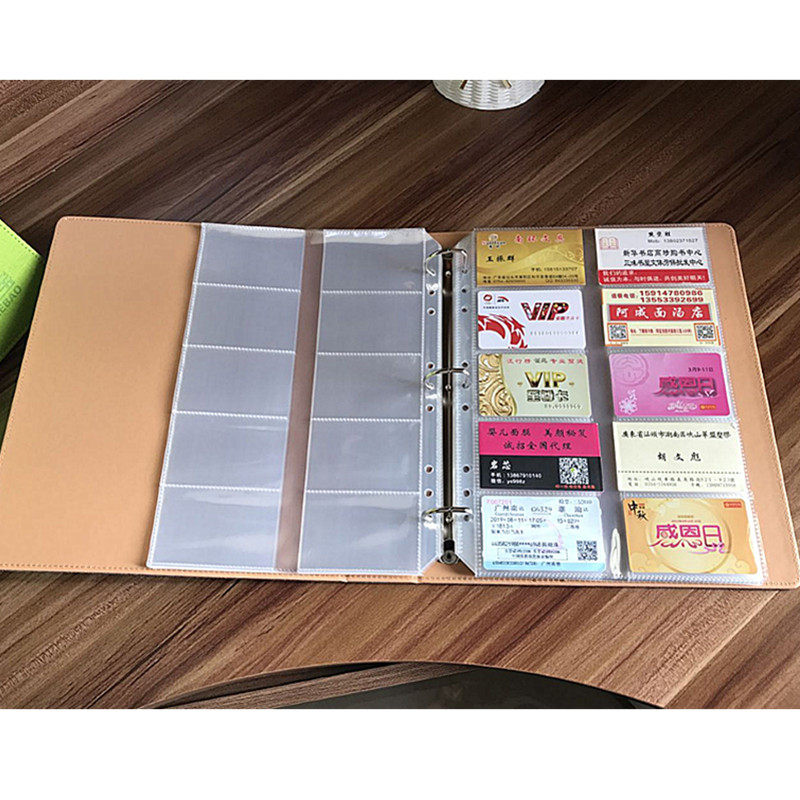 Transparent name Sheet Clip Large capacity 1000 Card clips Men and women Business cards The collection of this card Bag Card collection Book of cards