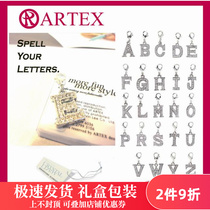 ARTEX high-grade English letter crystal rhinestone necklace pendant fresh Japanese and Korean female jewelry for girlfriend gift