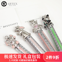 ARTEX signature pen doll Crystal creative personality gel pen metal mini jewel pen engraving birthday gift