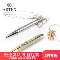 artex high-value cute mini crystal gel pen high-end exquisite female business metal signature pen customization