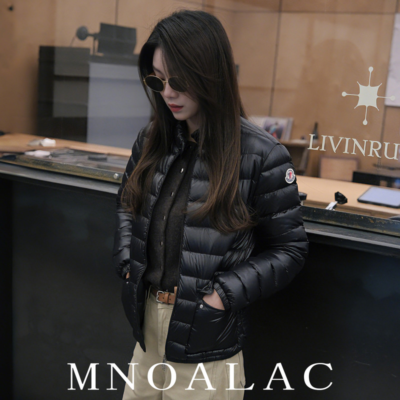 Mengkou Cat Lightweight down Jacket for Women 2025 New Winter Short Black Lans Warm Ribbed Glossy Coat