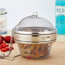 Stainless steel seasoning ball package Halogen seasoning tennis soup ball Halogen seasoning flavor package Tea filter Tea ball