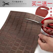 Gasket square practical preparation bamboo tea leeching water leaping tea tray filter mat shelf cup mat