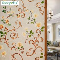 Adhesive-free glass sticker transparent toilet bathroom 3d window paper glass film household window paper