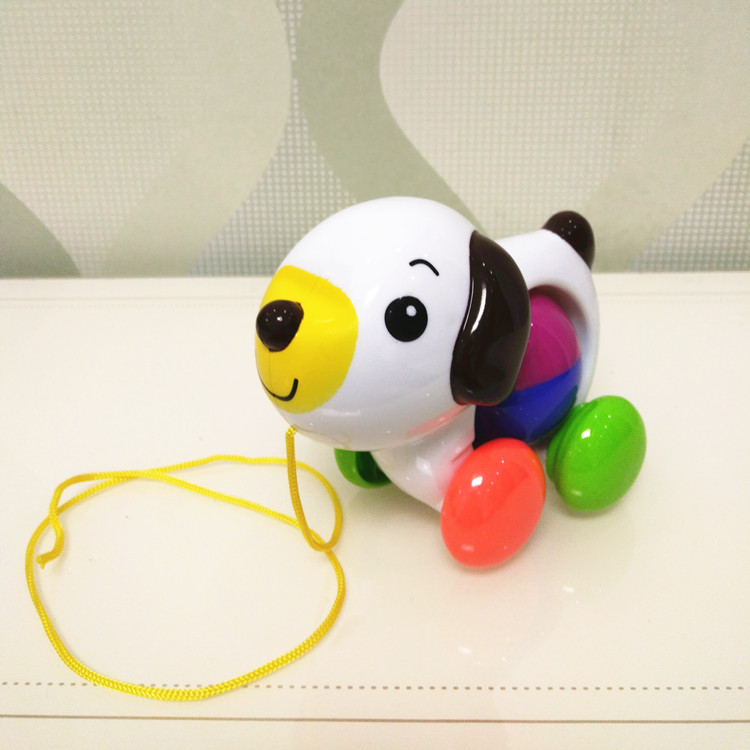 Drag toddler toy pull car baby children pull dog pull rope pull toy car 1-3 year old baby toy