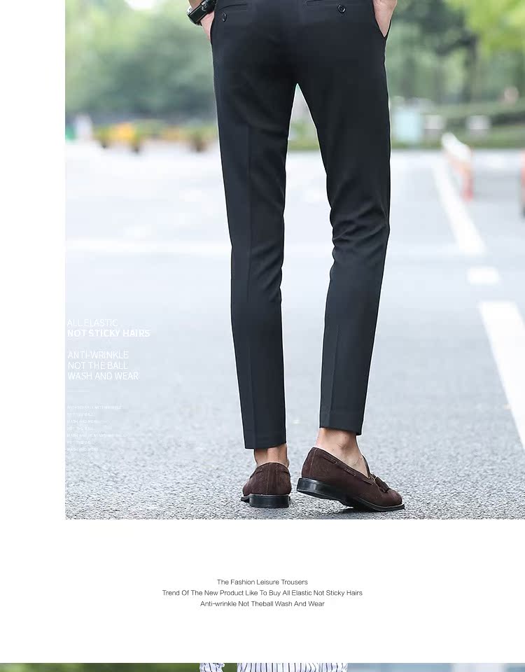 Factory Outlet Quần nam mùa thu 2017 Mới Quần âu Quần nam Quần dài Quần Hàn Quốc Quần mỏng quần jogger nam