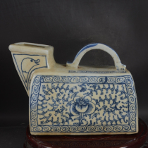 Late Qing Dynasty folk kiln blue and white lotus urinal chamber pot Jingdezhen antique antique ceramics antique boutique ornaments