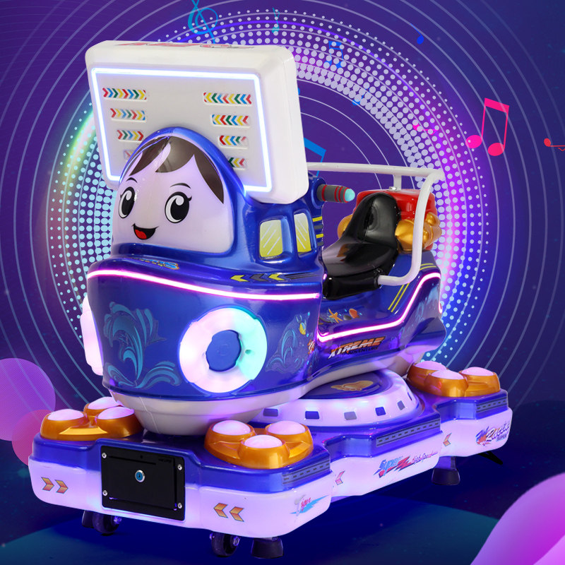 2021 new children's electric coin-operated MP5 swinging machine commercial sea, land and air locomotive aircraft swing car scan code