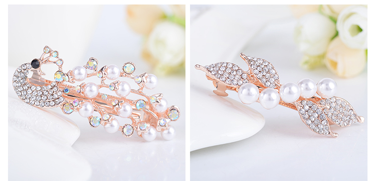 Trung bình mùa xuân clip đuôi ngựa clip rhinestone đầu clip nữ tóc thẻ kẹp tóc clip phụ kiện tóc người lớn Hàn Quốc trang sức mũ nón phụ kiện tóc ngắn