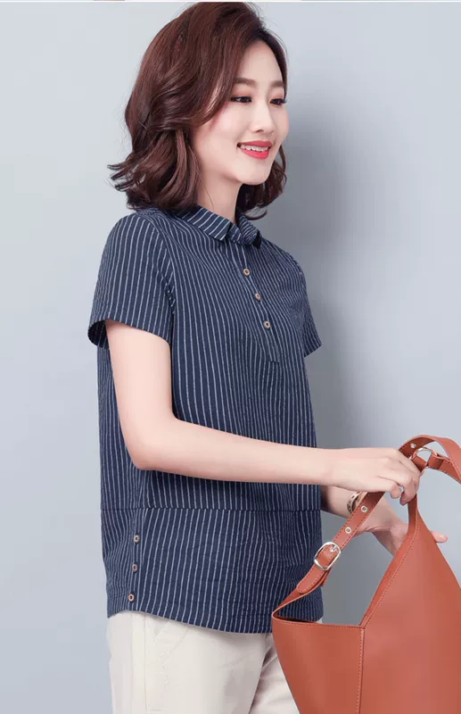 Áo thun cotton ngắn tay mùa hè mới 2020 dành cho nữ diện áo thun cotton hoang dã đơn giản cộng với size nữ hàng đầu - Cộng với kích thước quần áo