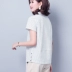 Áo thun cotton ngắn tay mùa hè mới 2020 dành cho nữ diện áo thun cotton hoang dã đơn giản cộng với size nữ hàng đầu - Cộng với kích thước quần áo