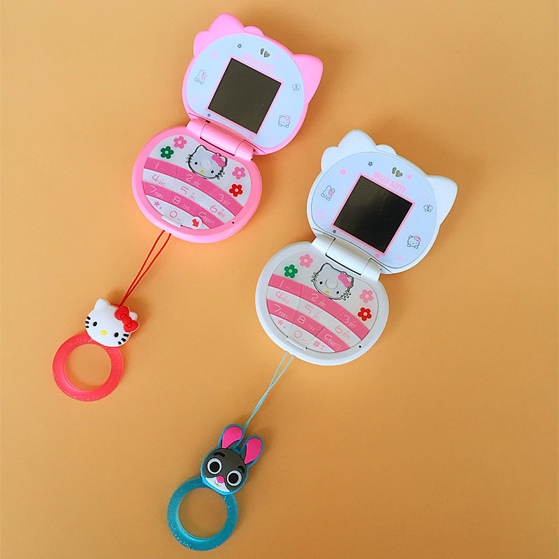 Hello Kitty Con Điện Thoại Di Động Sinh Viên Nam Giới và Phụ Nữ Dễ Thương Cartoon Mini Siêu Nhỏ Pocket Lật KUH Mát Mẻ và T99