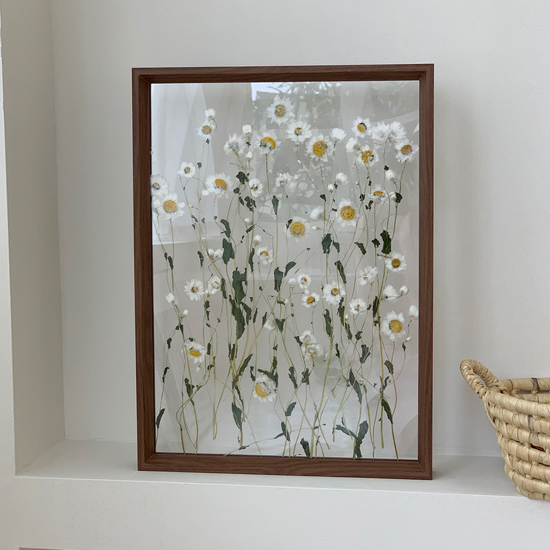 Creative DIY Wooden Double-Sided Plexiglass Pressed Dried Flower Specimen Frame Transparent Photo Frame Display Stand