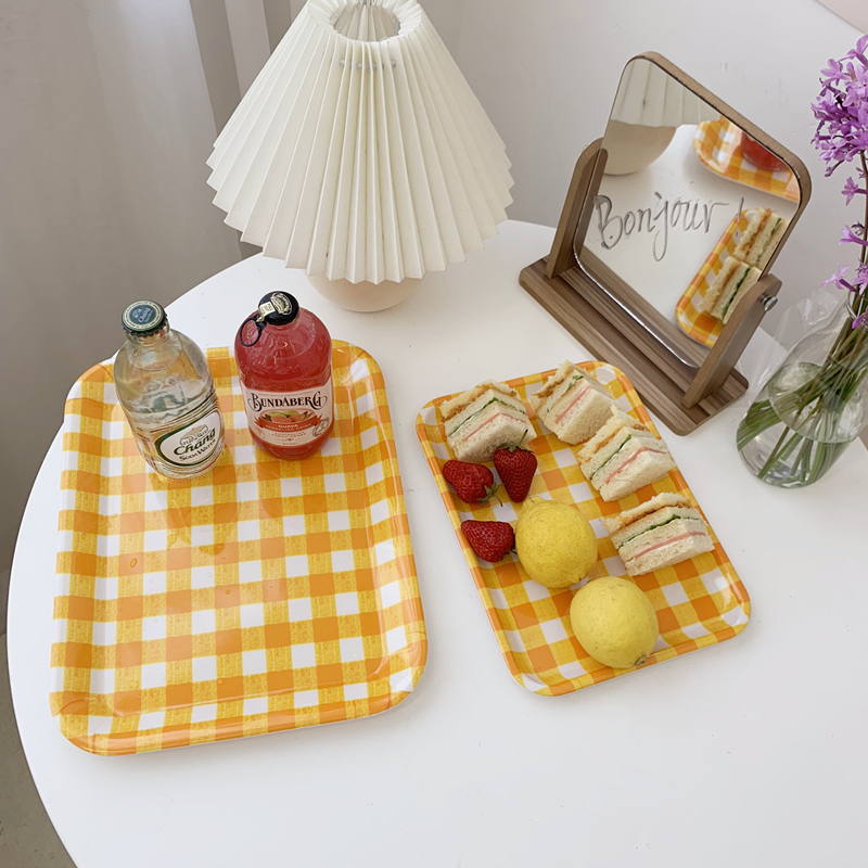 ins Han winds melamine cutlery rectangular dishes Dining Hall Hotel Plastic debatable cake bakery tray Water fruit tray