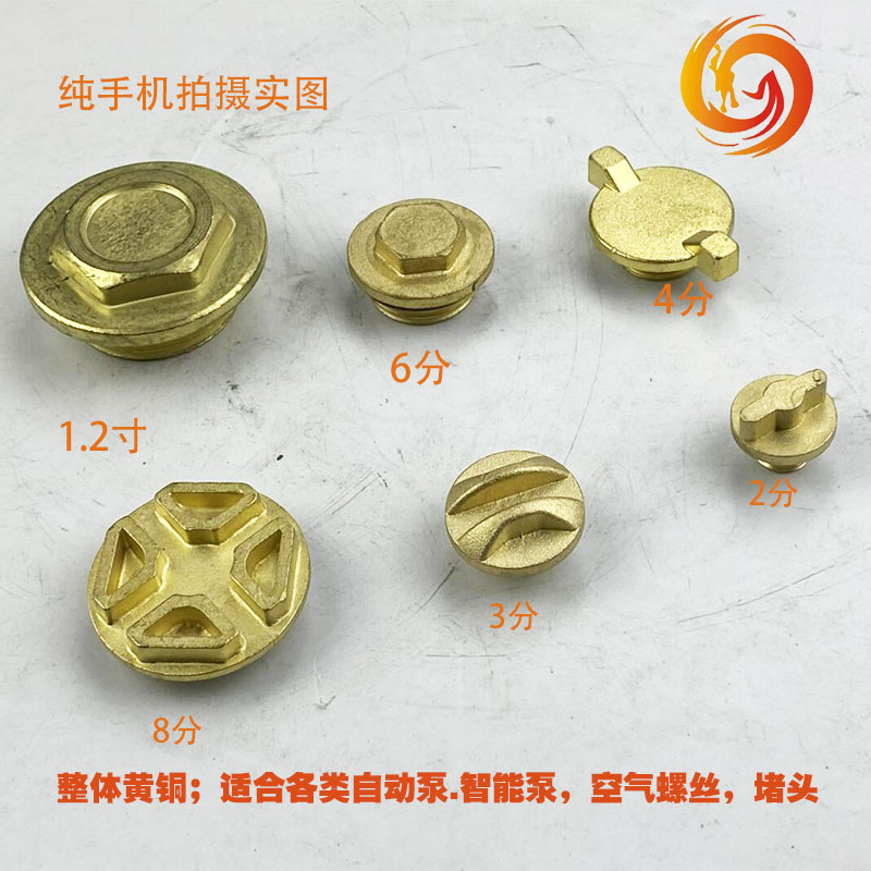 2 points 4 points 6 Dishing Nut Full Copper Self-Suction Pump Water Diversion Nut Choke Plug Hot Water Pump Day Well Pump copper head