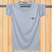 Daily special price Summer men short sleeve T-shirt loose pure black and white mens clothing grey Korean version of the undershirt wave men t-shirts