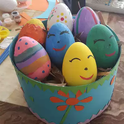 Painting color eggshell kindergarten handmade neutral teaching aids gift Children diy graffiti painted egg toy set