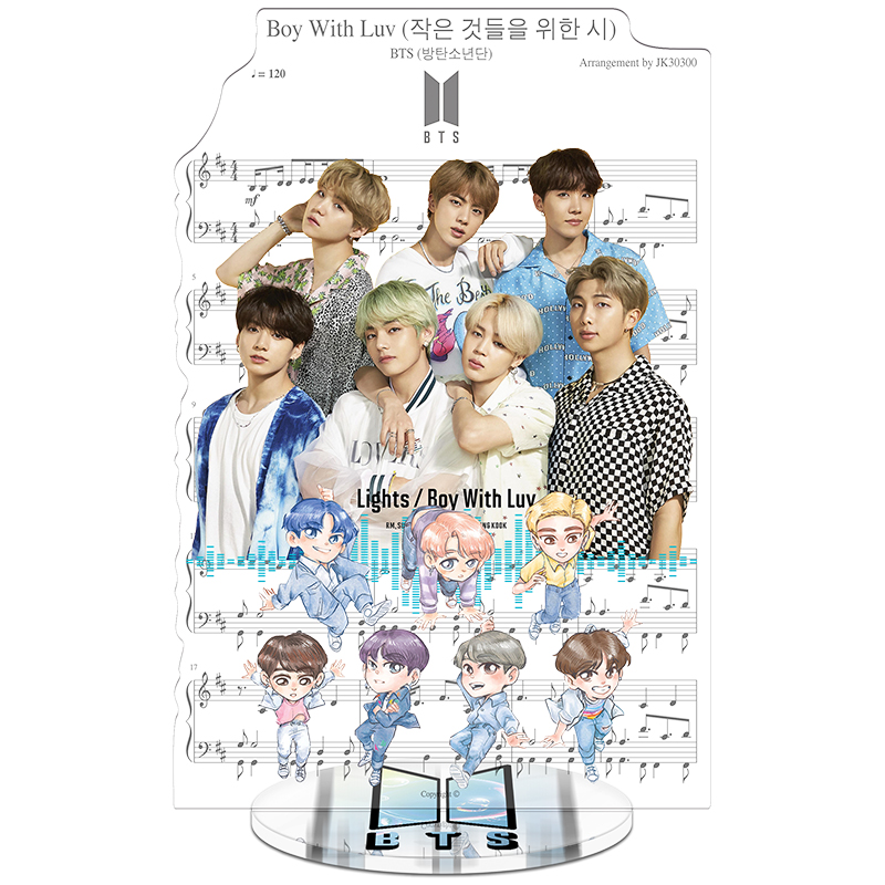 BTS Boy With Luv Theme Brand 1Min Jiqi Park Chi min Tian Minguo Jin Taiheng Strong Jane V Bulletproof Youth League BTS Around the stars Acrylic Set up a brand